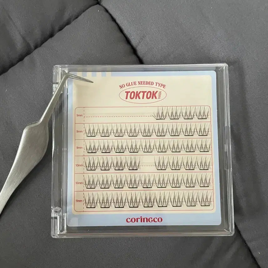 [BUNJANG] Coringco Tok Tok Hara No-Glue Eyelashes (Pure) & Eyelash Tweezers / 코링코 톡톡하라 노글루 속눈썹 퓨어 / 코링코 속눈썹 트위저 족집게