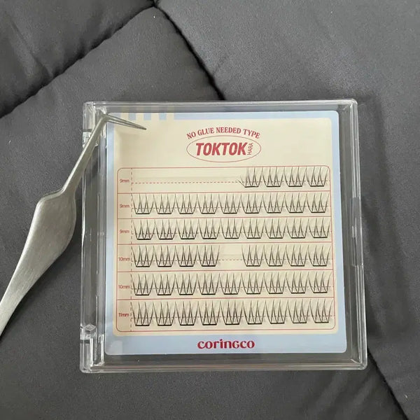 [BUNJANG] Coringco Tok Tok Hara No-Glue Eyelashes (Pure) & Eyelash Tweezers / 코링코 톡톡하라 노글루 속눈썹 퓨어 / 코링코 속눈썹 트위저 족집게