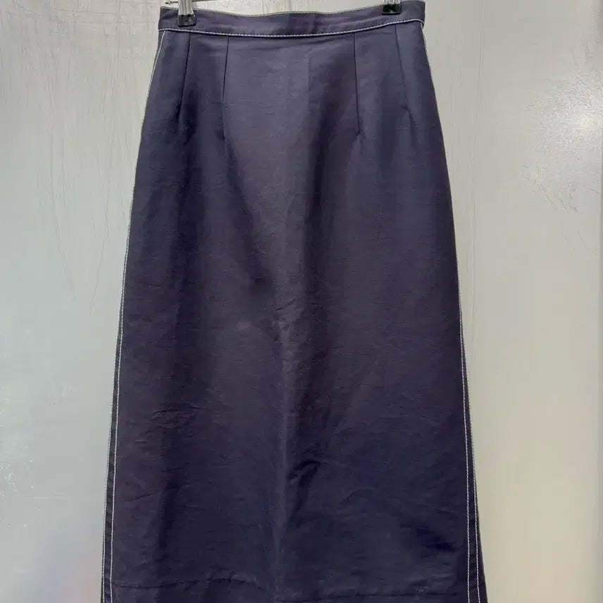 [BUNJANG] Marni Navy Contrast Stitch Midi Skirt / MARNI 마르니 네이비 색상 콘트라스트 스티치 미디 스커트