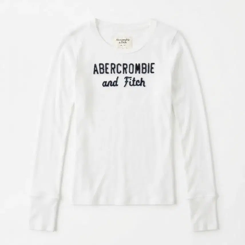[BUNJANG] Abercrombie & Fitch White Long Sleeve T-Shirt M / 아베크롬비 앤 피치 화이트 롱슬리브 M
