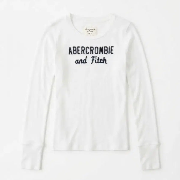 [BUNJANG] Abercrombie & Fitch White Long Sleeve T-Shirt M / 아베크롬비 앤 피치 화이트 롱슬리브 M