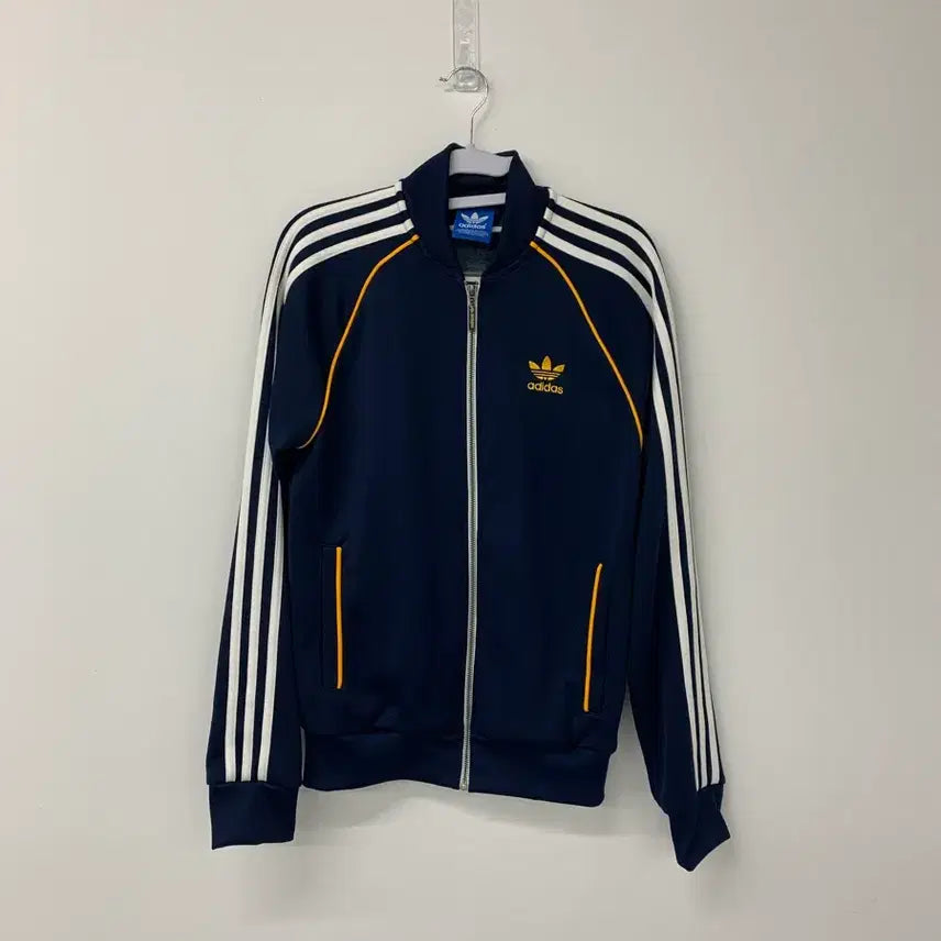 [BUNJANG] Adidas 3-Stripes Track Top Navy Yellow / 아디다스 삼선 트랙탑 네이비 옐로우