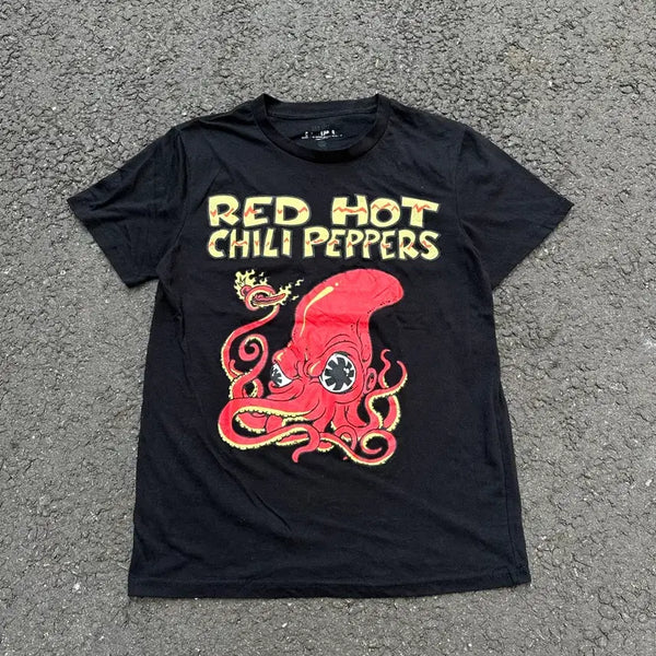 [BUNJANG] Vintage Red Hot Chili Peppers Band Logo Octopus Graphic T-Shirt / [빈티지] Red Hot Chili Peppers T-Shirt