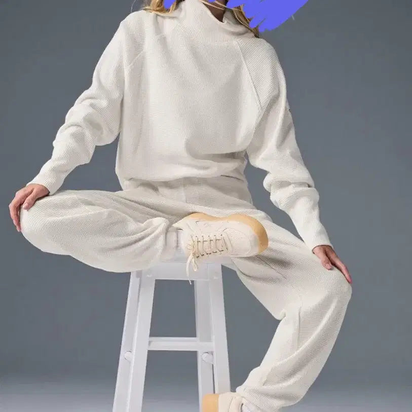 [BUNJANG] Alo Yoga Waffle Weekend Escape Set Ivory XS / 알로요가  와플 위켄드 이스케이프 세트 아이보리 XS