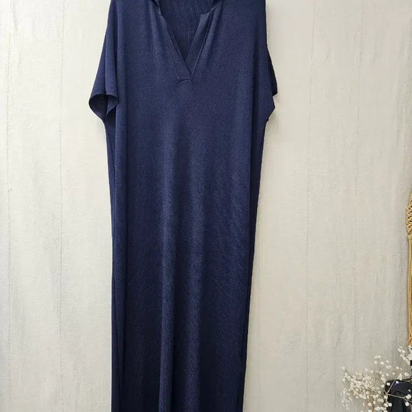 [BUNJANG] Laurel Knit Long Dress Navy / 라우렐 니트롱원피스 90