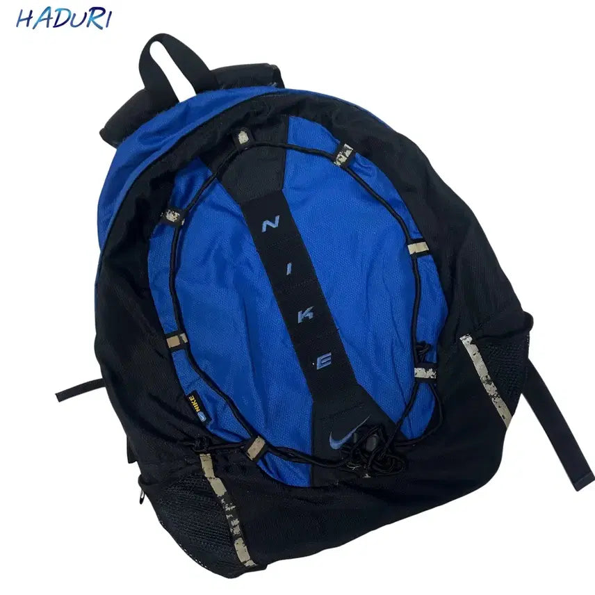 [BUNJANG] Nike 00s Spellout Small Logo Blue/Black Backpack / 나이키 00s 스펠아웃 스몰로고 블루블랙백팩