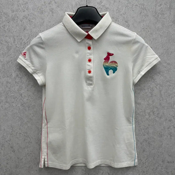 [BUNJANG] Le Coq Sportif Women's Short Sleeve Polo T-Shirt Size M / 95 르꼬끄 여자 반팔 카라티