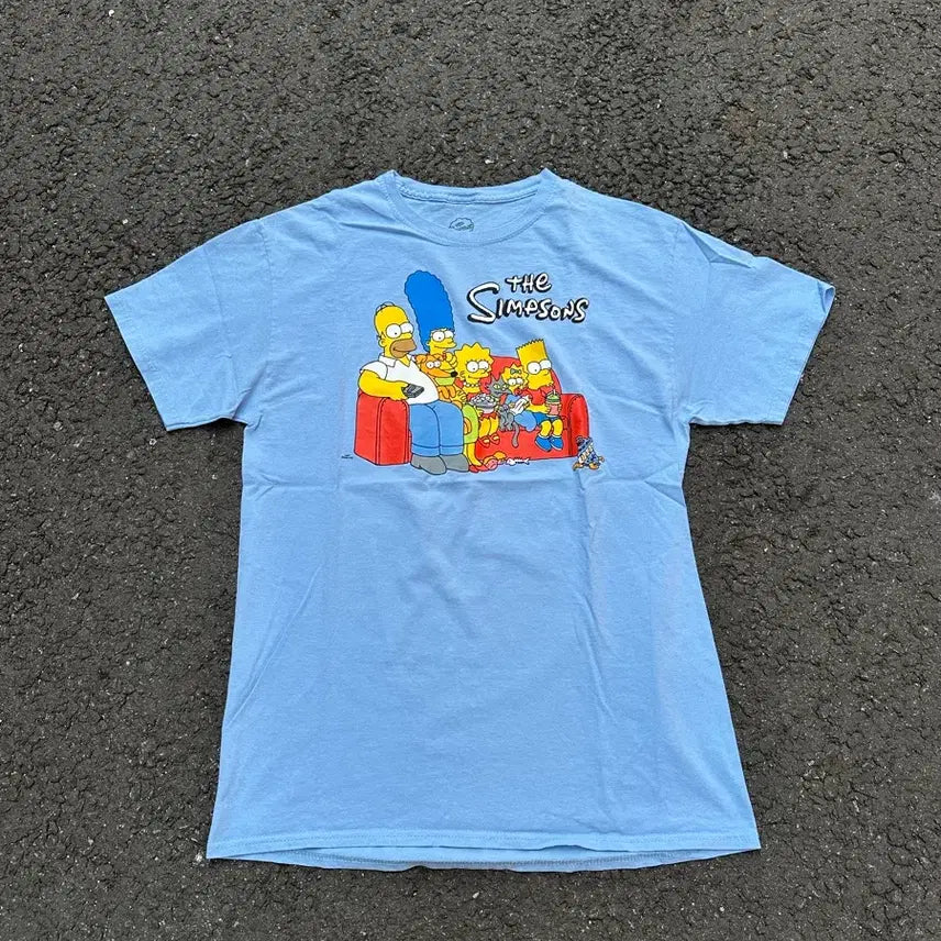[BUNJANG] The Simpsons Blue Vintage T-Shirt / [빈티지] The Simpsons Blue T-Shirt