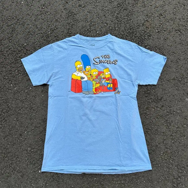 [BUNJANG] The Simpsons Blue Vintage T-Shirt / [빈티지] The Simpsons Blue T-Shirt