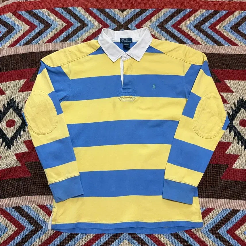 [BUNJANG] Polo Ralph Lauren Striped Long Sleeve Rugby Shirt / S) 폴로 랄프로렌 스트라이프 긴팔 럭비티