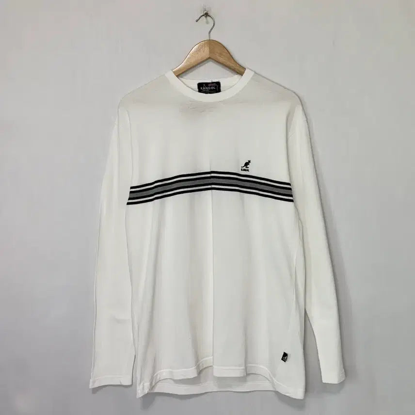 [BUNJANG] Kangol Logo Line Long Sleeve T-Shirt Men's L / 캉골 로고 라인 롱슬리브 남성 L 여름 맨투맨 빈티지