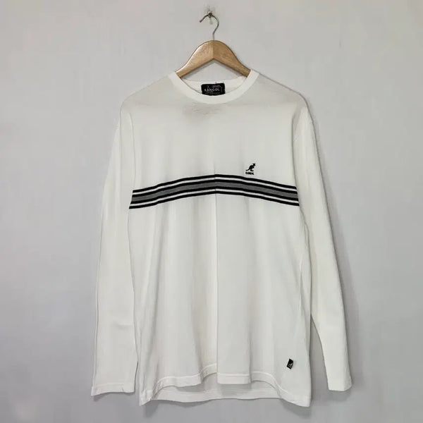 [BUNJANG] Kangol Logo Line Long Sleeve T-Shirt Men's L / 캉골 로고 라인 롱슬리브 남성 L 여름 맨투맨 빈티지