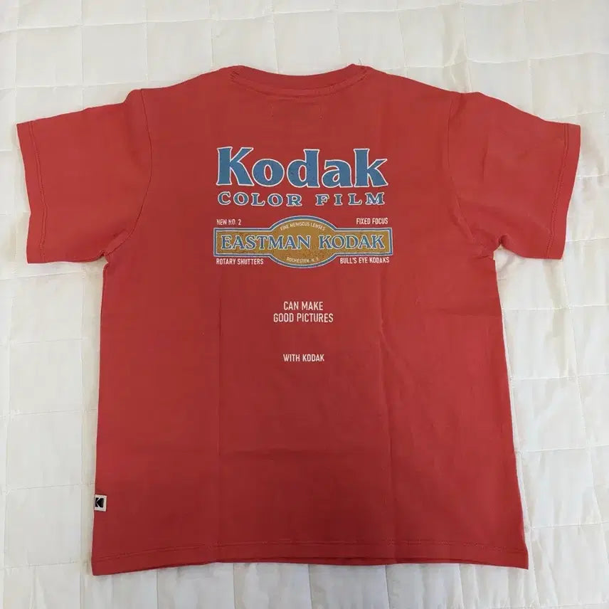 [BUNJANG] Kodak Recipe Short Sleeve T-Shirt (Kids 150 / Women's) Retro Tomato Red / 코닥 레시피 반팔 티셔츠 (키즈 150 / 여성) 레트로 토마토 레드
