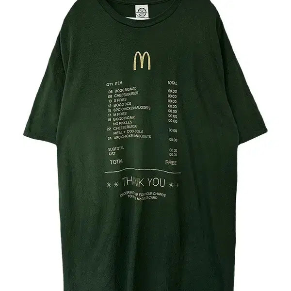 [BUNJANG] XG McDonald's Menu Graphic T-Shirt / [XG] MC DONALD 맥도날드 메뉴판 그래픽 반팔티