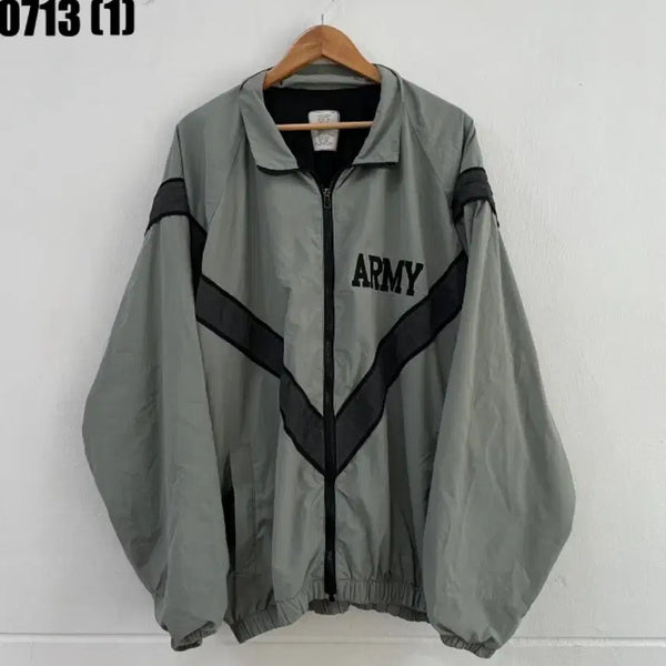 [BUNJANG] ARMY Training Zip-Up Jacket Windbreaker XXL / ARMY 트레이닝 상의 집업 자켓 바람막이 xXL