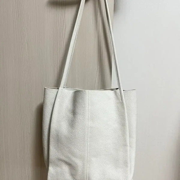[BUNJANG] Little Farmers Embossed Leather Shoulder Bag Cream White / 리틀파머스 엠보 레더 숄더백 크림 화이트