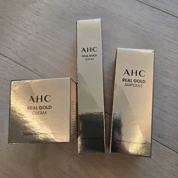 [BUNJANG] AHC Real Gold Ampoule, Serum, Cream Set / (3종) ahc 리얼골드 앰플, 세럼, 크림
