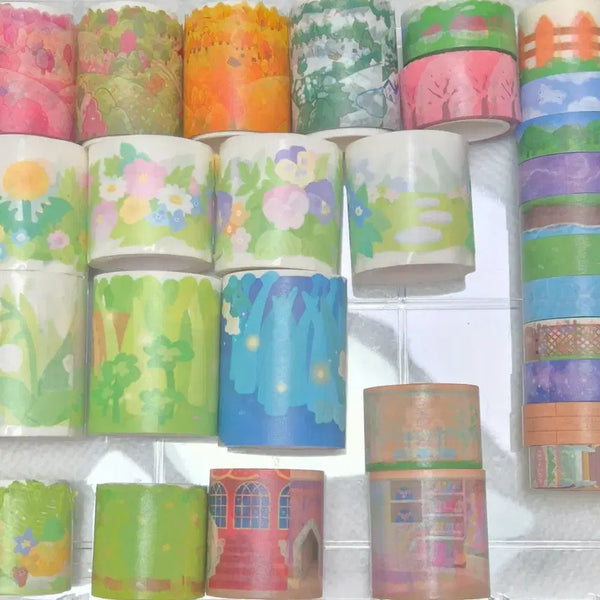 [BUNJANG] 19 Types Landscape/Scenery Washi Tape / 풍경/배경 마테 19종 개당 4천원