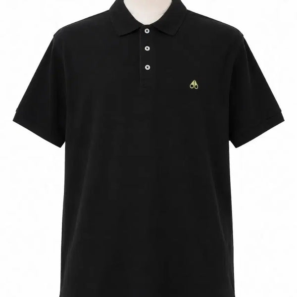 [BUNJANG] MooSNiCKELS Men's Logo Short Sleeve Polo Shirt Black / 무스너클 반팔 카라티 남성  블랙