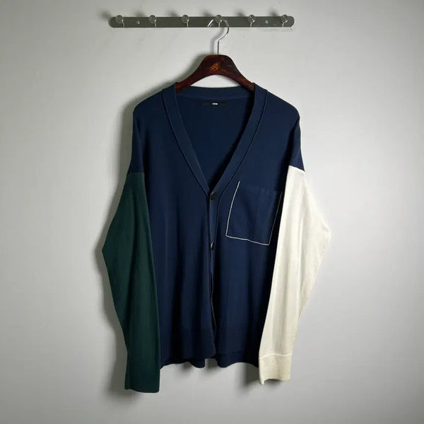 [BUNJANG] System Homme Color Block Cardigan / system 시스템 옴므 컬러 블록 가디건 100