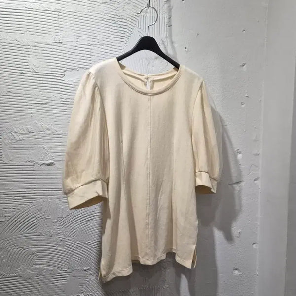 [BUNJANG] CC Collect Lace Sleeve T-Shirt Beige / 씨씨콜렉트 레이스소매 티셔츠