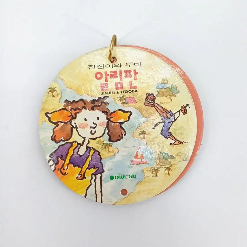 [BUNJANG] Vintage Jjini & Ttuva Door Knob Bell Evergreen Retro Sign Antique Stationery / 빈티지 진진이와 뚜바 문고리 알림판 에버그린 레트로  사인 고전문구