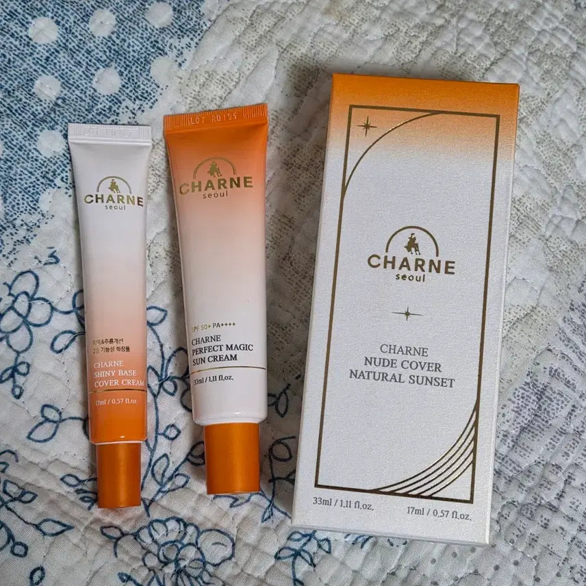 [BUNJANG] Charnelle Nude Cover Natural Sunset Sun Cream + Base Cover Cream / 샤르네 누드 커버 네츄럴 선셋(선크림 + 베이스 커버 크림)