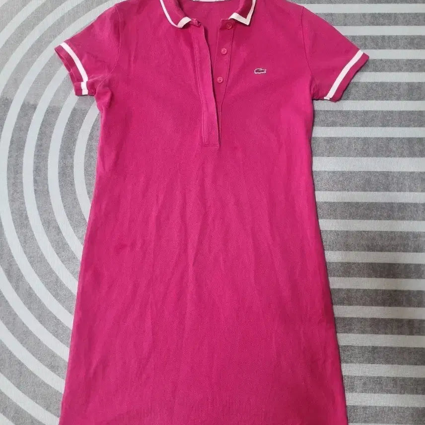 [BUNJANG] Lacoste Women's Short Sleeve Polo Dress Pink / 라코스테 카라 원피스 핑크