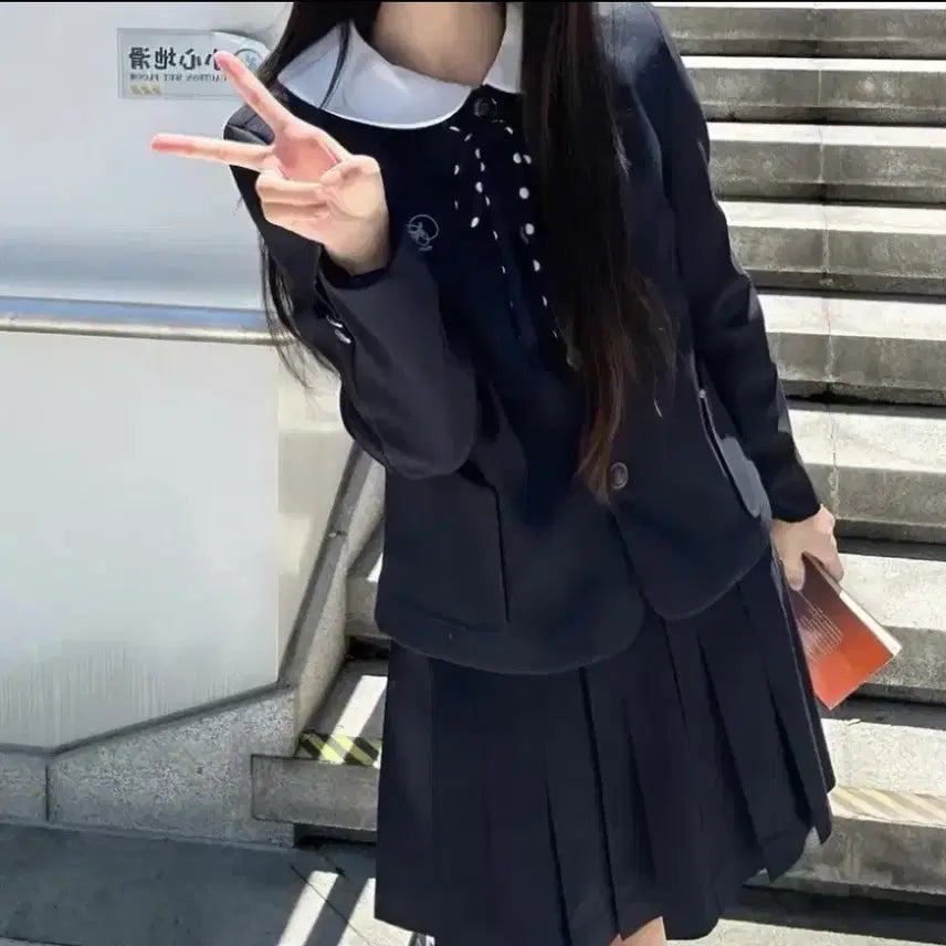[BUNJANG] Japanese School Uniform - "AILLIT Borrowed Cat" Concept / 졸업사진 옷 아일릿 빌려온 고양이 분위기 일본 교복