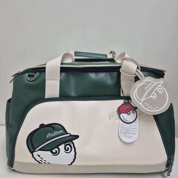 [BUNJANG] Malbon Clubhouse Boston Bag Green / 말본 클럽하우스 보스턴백 그린