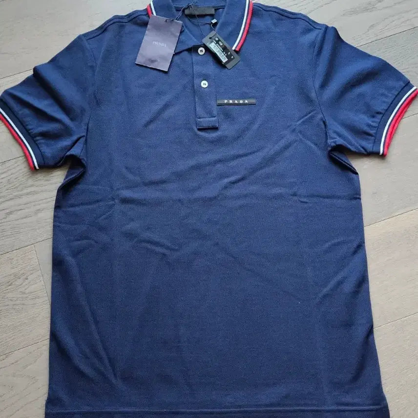 [BUNJANG] Prada Men's Polo T-Shirt Navy / (새제품) 프라다 M 폴로티 네이비
