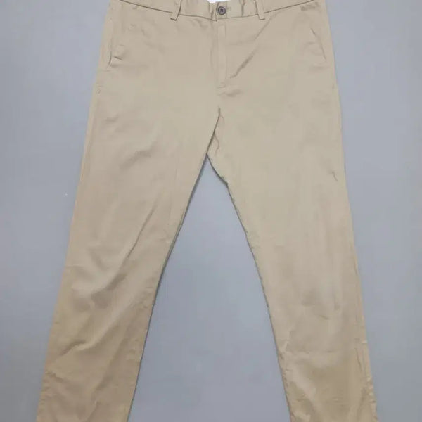 [BUNJANG] Andew Slim Fit Beige Cotton Pants 34 Inch / [34] 앤듀 슬림핏 베이지 코튼 팬츠 면바지