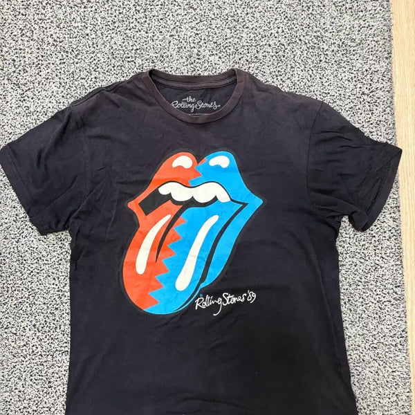 [BUNJANG] Rolling Stones Black Logo Graphic T-Shirt / 롤링스톤즈 반팔 티셔츠