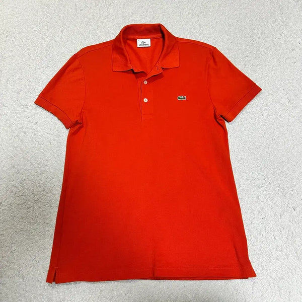 [BUNJANG] Lacoste Orange Short Sleeve Polo Shirt Size 95 / 라코스테 반팔 카라티 주황 95