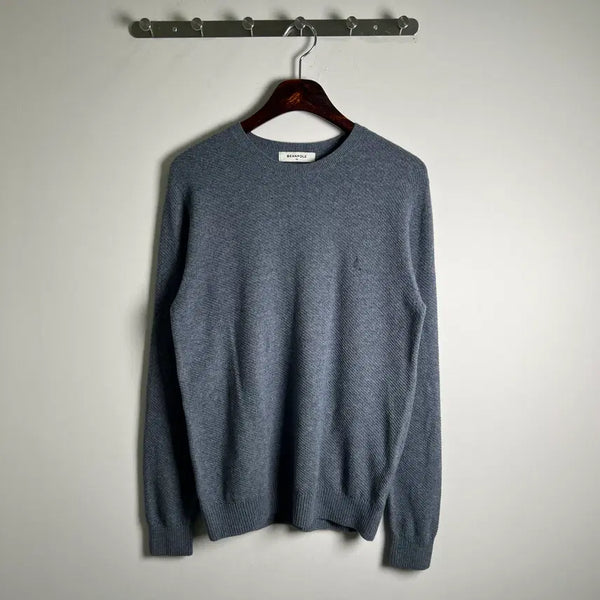 [BUNJANG] Beanpole Vintage Blue Cashmere Blend Knit Sweater / BEANPOLE 빈폴 빈티지 블루 캐시미어 혼방 니트 스웨터 95