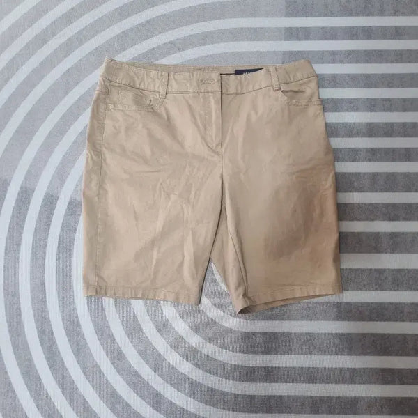 [BUNJANG] Hazzys Women's Beige Cotton Blend Shorts / 헤지스 여성 베이지색 반바지