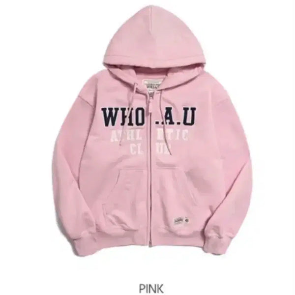 [BUNJANG] Whoohoo Pink Hoodie Zip-up / 후아유 핑크 후드집업