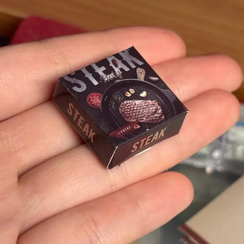 [BUNJANG] Miniature Food Prop Steak Frozen Food / 미니어처 음식 소품 스테이크 냉동식품