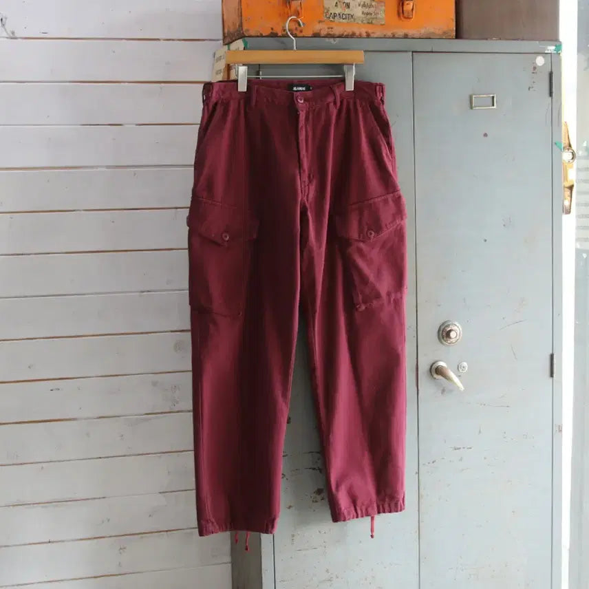 [BUNJANG] XLARGE Men's Wide Cargo Pants (Size 35 Recommended) / (착용컷) XLARGE 와이드 카고 팬츠 (남성용 35)