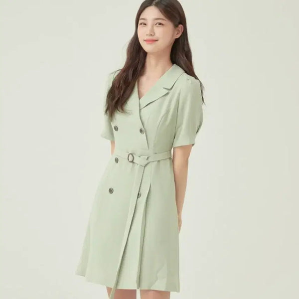 [BUNJANG] Roem Belted Dress (Mint, M/55-66) / 새상품) 로엠 시원 여성스런 벨트 원피스 (M 5566)