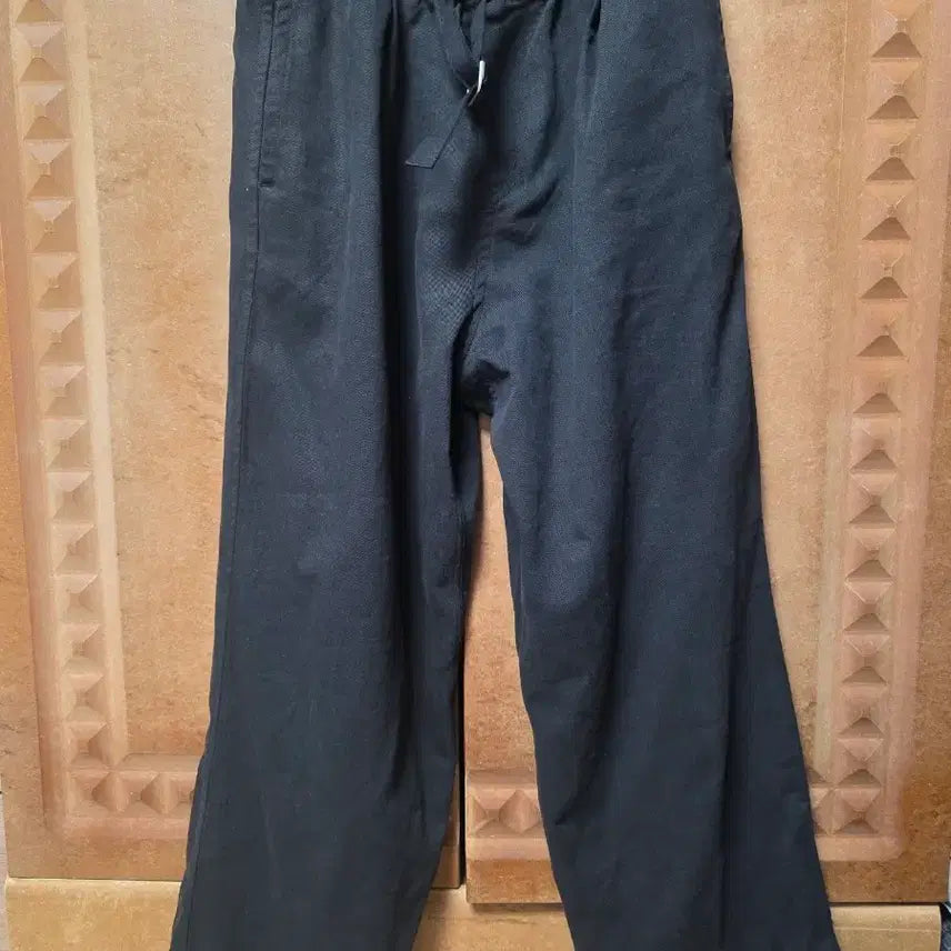 [BUNJANG] COOR Cotton Linen Strap Wide Pants / COOR 코튼 린넨 스트랩 와이드팬츠