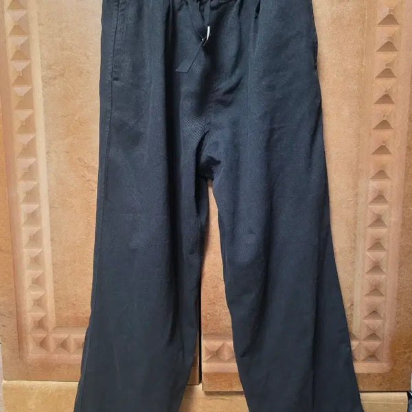 [BUNJANG] COOR Cotton Linen Strap Wide Pants / COOR 코튼 린넨 스트랩 와이드팬츠
