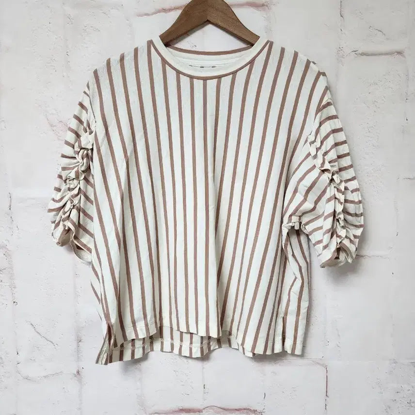 [BUNJANG] System Stripe Short Sleeve T-Shirt / 한섬 시스템 티셔츠