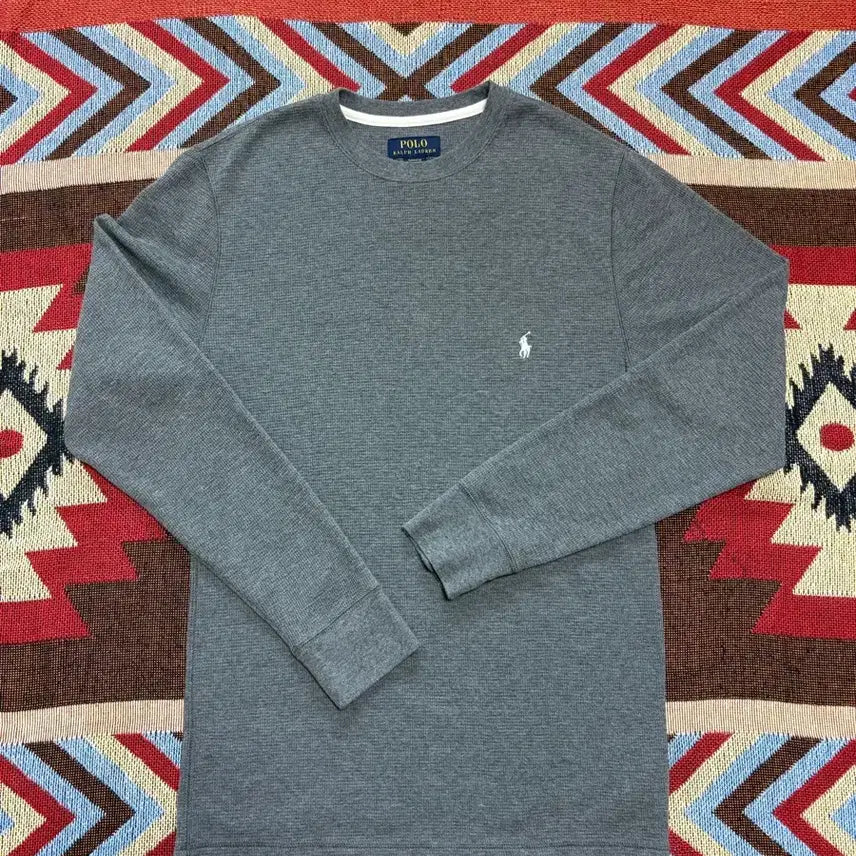 [BUNJANG] Polo Ralph Lauren Waffle Long Sleeve T-Shirt Grey M / M) 폴로 랄프로렌 와플 티셔츠 긴팔 회색 코르티스