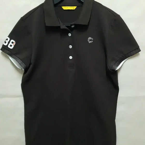 [BUNJANG] Louis Castel Golf Wear Brown Short-Sleeve Polo Shirt / 루이까스텔 골프웨어 반팔 카라티 38 브라운