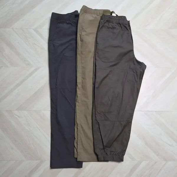 [BUNJANG] Uniqlo Vintage Cotton Pants 3-Piece Set (Charcoal, Beige, Khaki) / [바지3장세트]유니클로 빈티지 바지3장 32-35인치