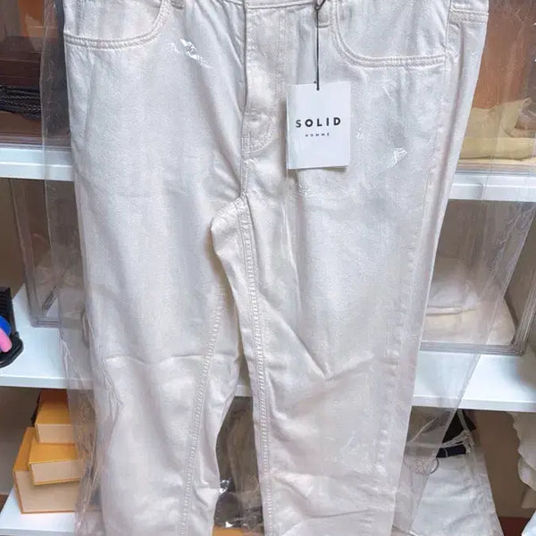 [BUNJANG] Solid Homme Beige Cotton Pants Size 48 / 솔리드옴므 바지 베이지 48사이즈