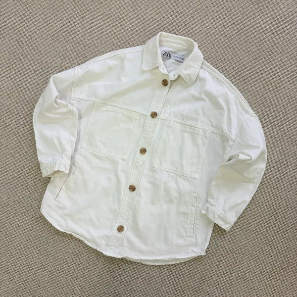 [BUNJANG] Zara White Denim Jacket / XS 자라 화이트 데님 자켓 0713D2