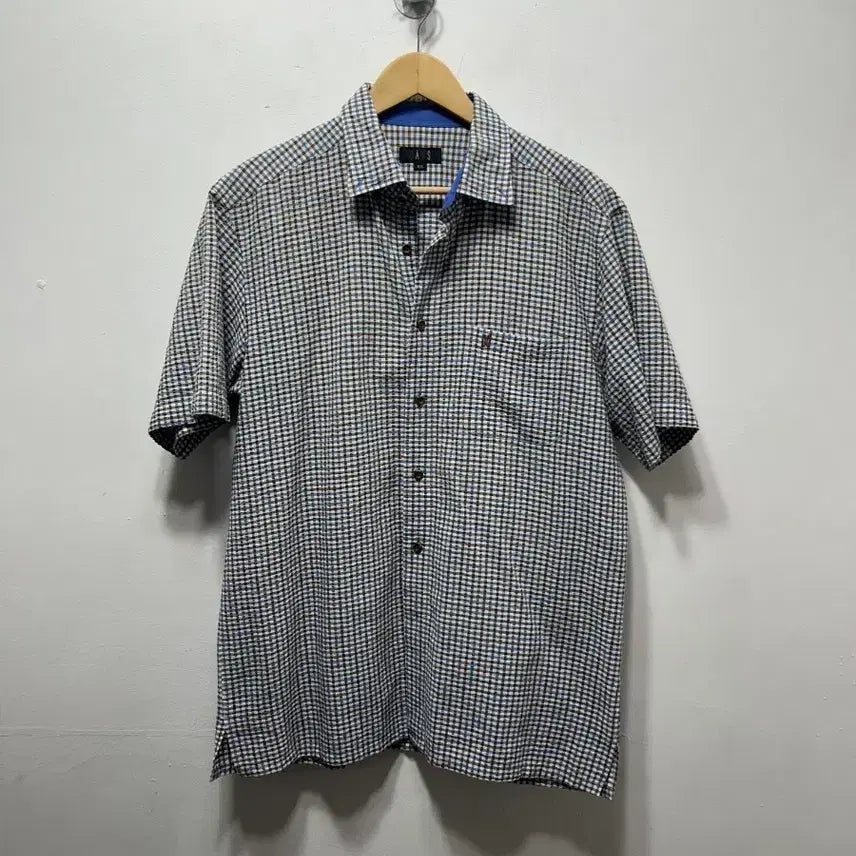 [BUNJANG] Daks Men's Summer XL Check Short-Sleeve Shirt / 닥스 남성 여름 XL  체크 반팔 셔츠