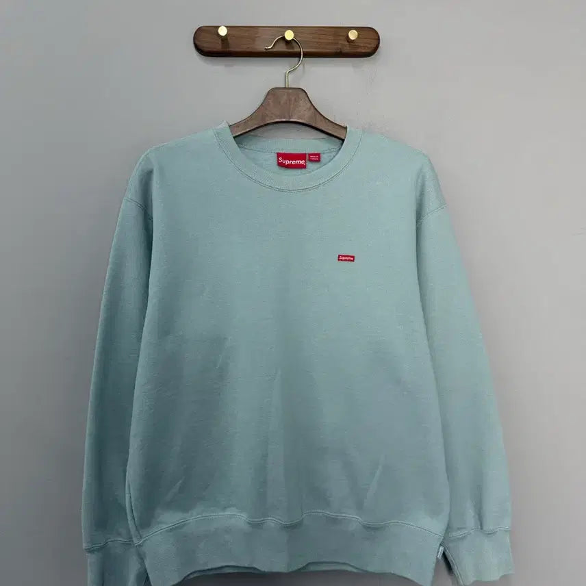 [BUNJANG] Supreme Small Box Logo Light Slate Sweatshirt / 슈프림 스몰박스 라이트 슬레이트 맨투맨 H3125